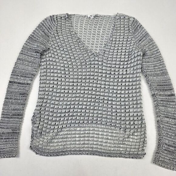 Helmut Lang Italian Yarn Crochet Sweater Size Small Bohemian - Picture 3 of 13